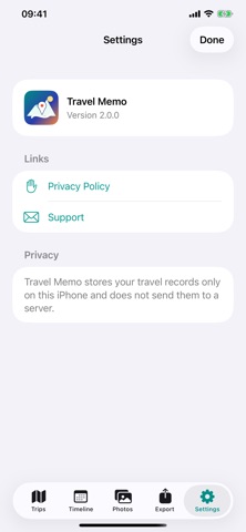 Travel Memo: Trip Notes のスクリーンショット