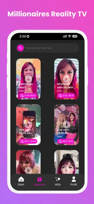 Millionaires Reality TV screenshot 3