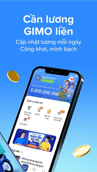 GIMO - Nhận lương sớm 24/7 Screenshot
