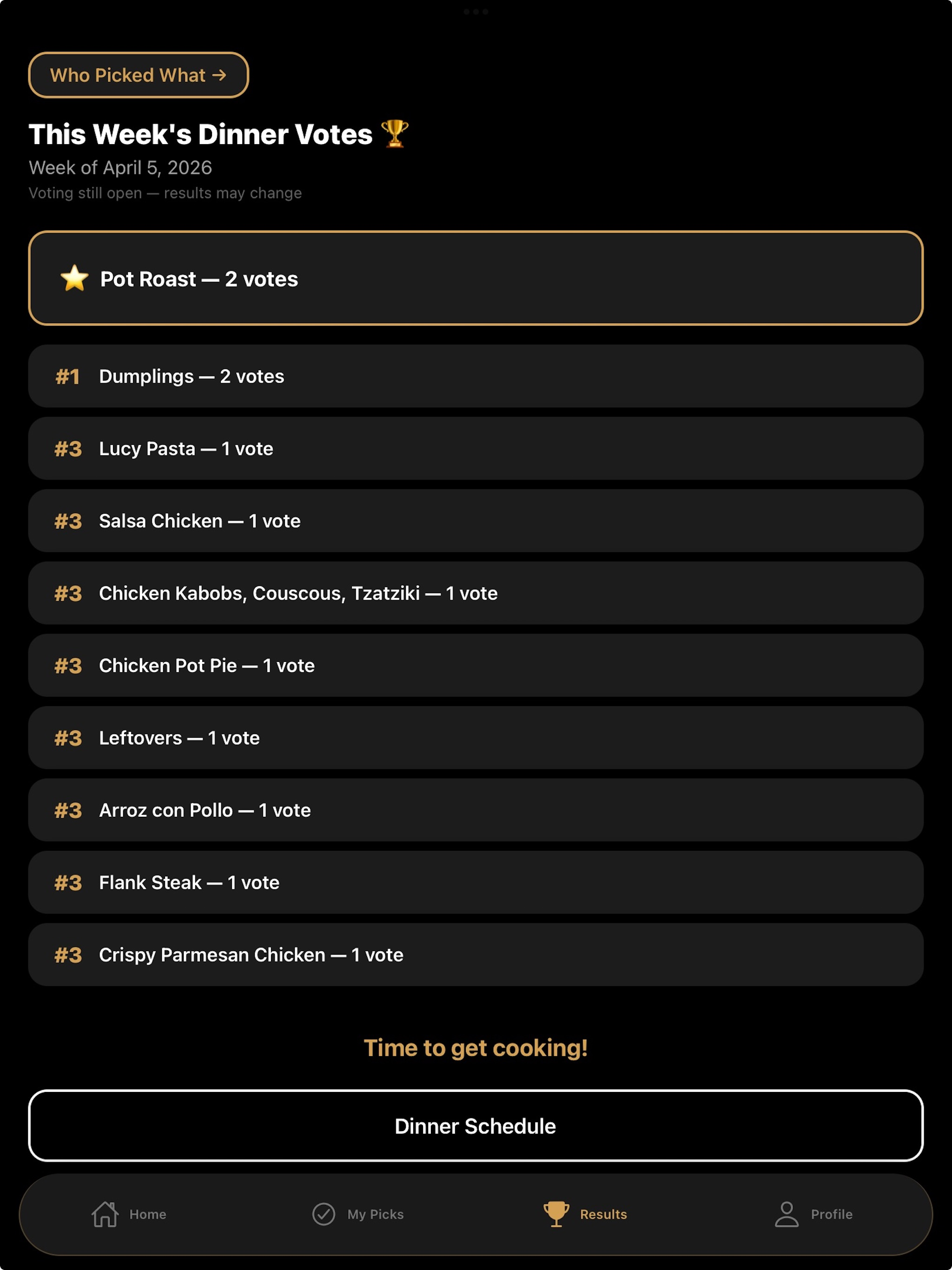 DinnerVote screenshot 9