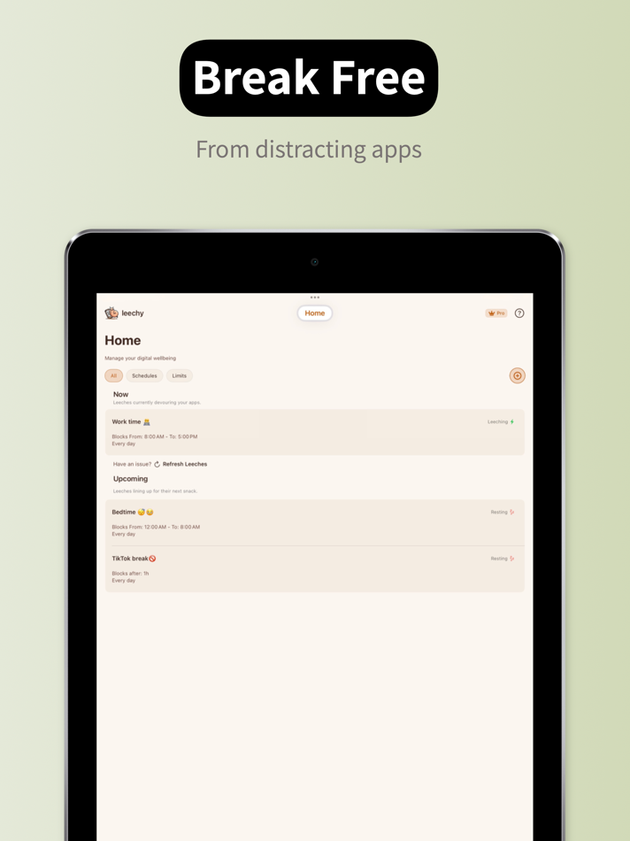 #4. App Time Limit: Screen Leech (iOS) By: PIERCARLO PUCCINI RODRIGUEZ