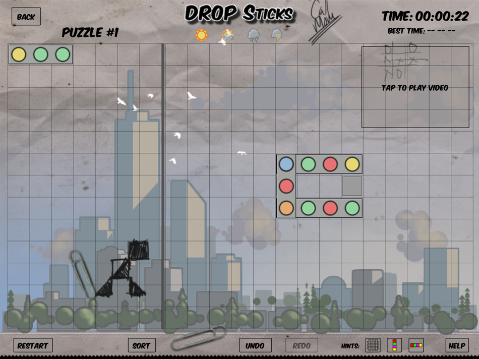 #2. Drop Sticks (iOS) 由: Old Coder Design