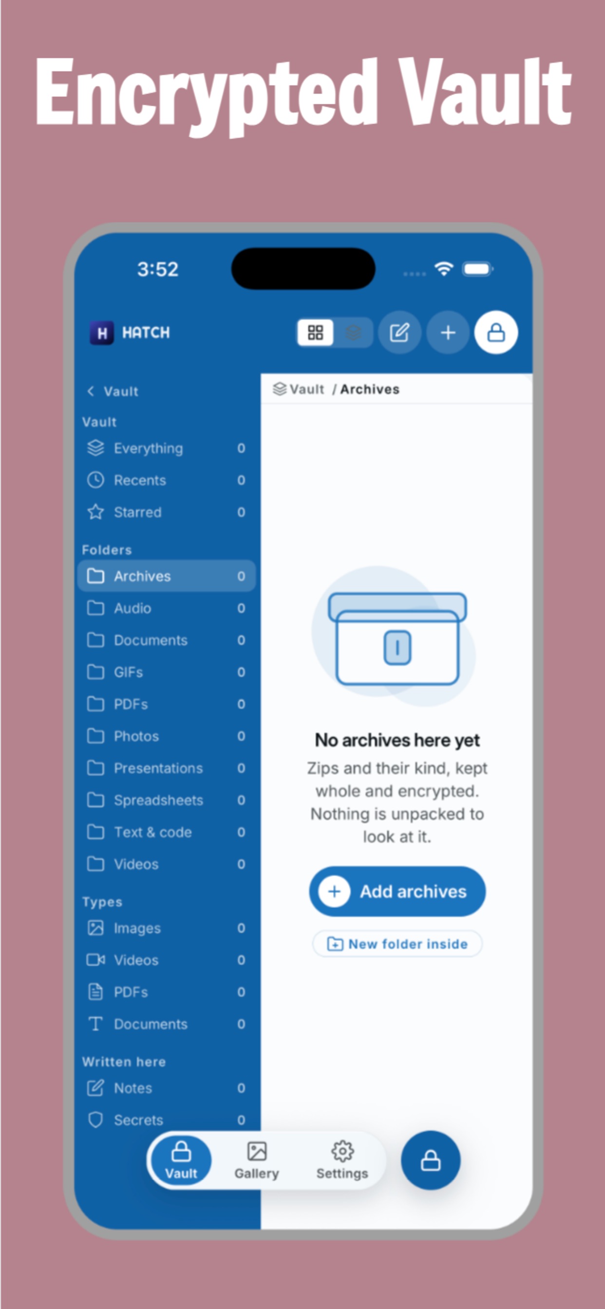 Screenshot 1 of Hatch Vault