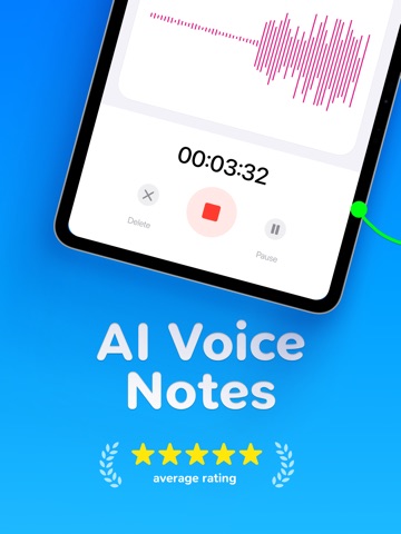 Voice Notes 360: Audio To Text iPad screenshot