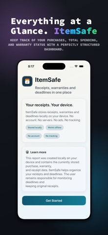 ItemSafe Screenshot 1 of 3