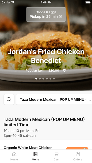 Chops & Eggs iPhone screenshot 2 - Food & Drink app