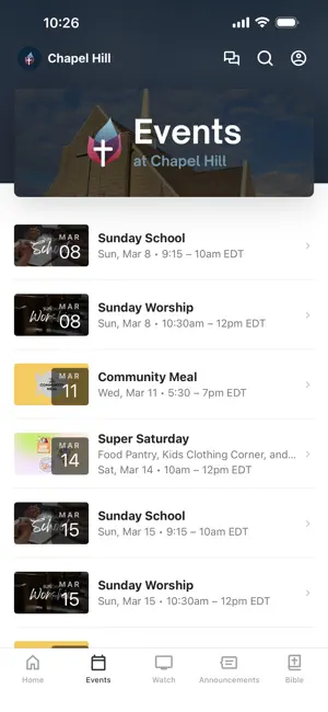 Chapel Hill UMC screenshot 2
