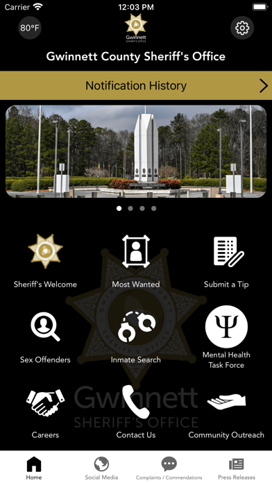 Gwinnett County Sheriff Office Screenshot