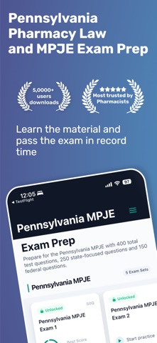 Pennsylvania MPJE Exam 2026 iPhone screenshot