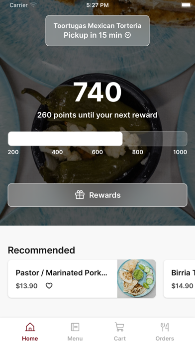 Toortugas Mexican Torteria app screenshot