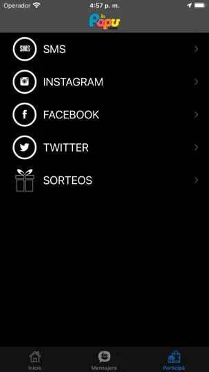Captura de pantalla de La Popu en iPhone 7