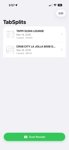 TabSplits screenshot
