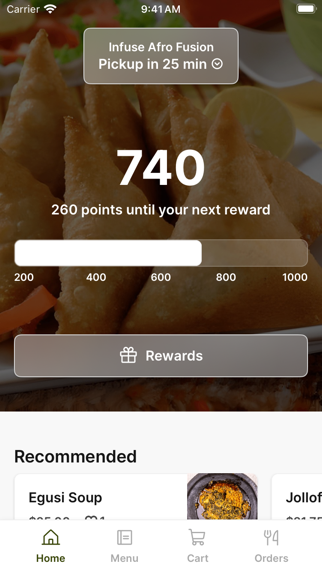 Infuse Afro Fusion iPhone screenshot 1 - Food & Drink app