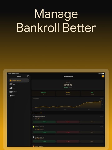 BetLog — Bet Tracker & Stats iPad screenshot
