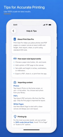 Print Size Pro screenshot