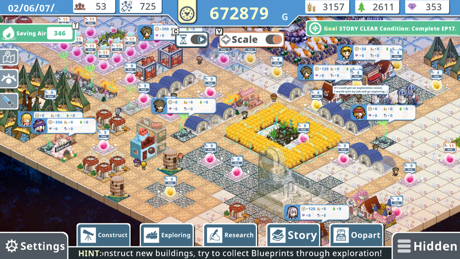 #3. ヘレの海底都市計画 ～箱庭に空気を植えるSLG～ (iOS) Av: Emma Create Co., Ltd.