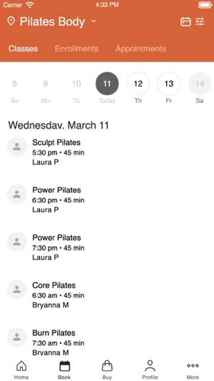 Pilates Body Studios screenshot 2