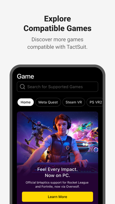 bHaptics Player Screenshot