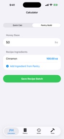 Honey Mix Recipe Calculator screenshot