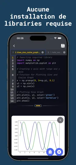 Capture d'écran de Python Coding Editor 3 IDE App sur iPhone 3