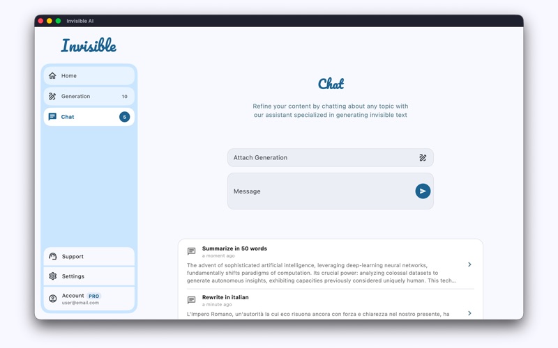 Invisible AI app screenshot 3