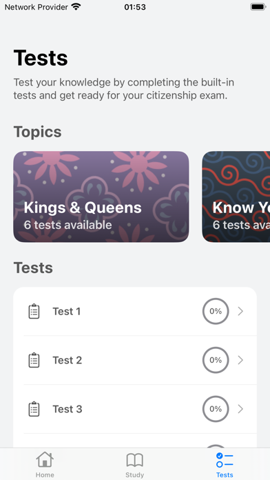 Life In The UK Test Practice Screenshot