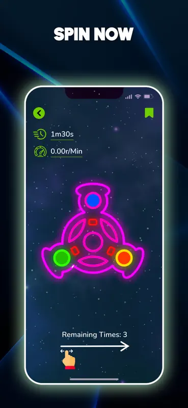 Glow Finger Spinner Art App screenshot 2 of 4