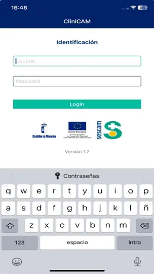 Captura de pantalla de CliniCAM en iPhone 1