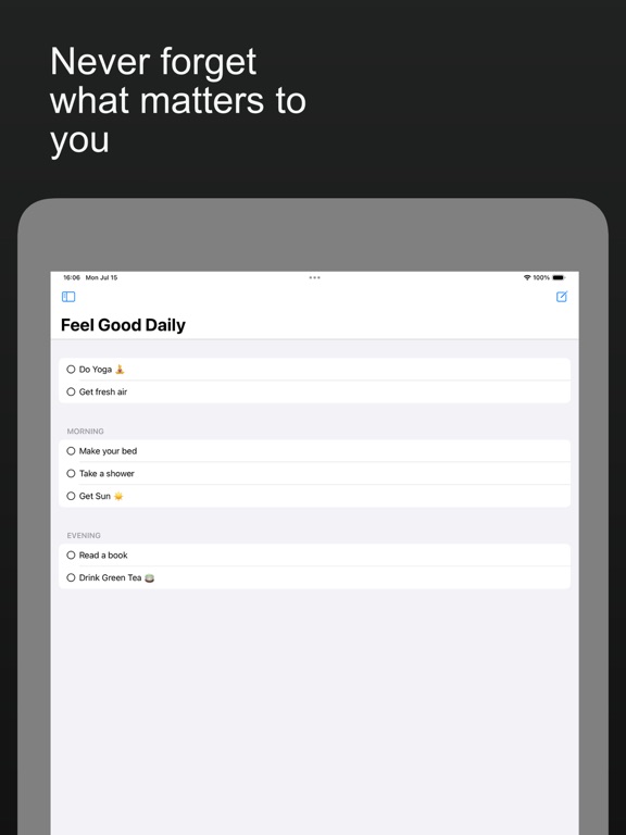 Screenshot #6 pour ForgetNot 2-Routine checklists