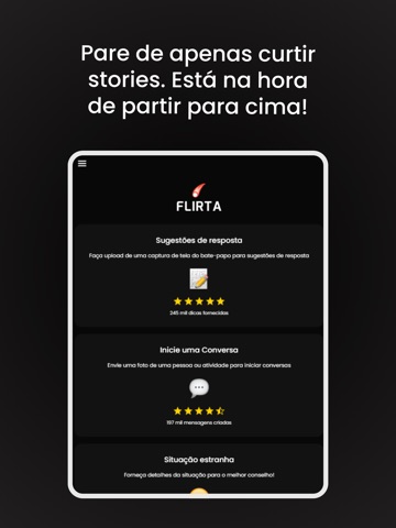 Flirta - Assistente de Paquera iPad screenshot