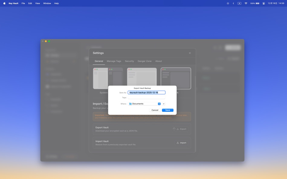 #3. Keys Vault (macOS) Podle: 亚林 李
