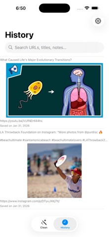 CleanMyURL screenshot