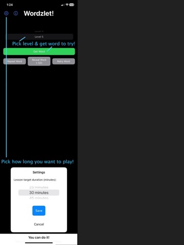 Wordzlet!: Writing Game iPad screenshot