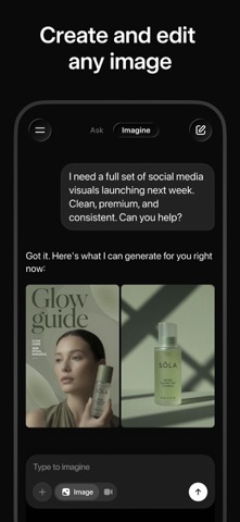 Grok AI iPhone screenshot 2 — productivity app by X Corp.