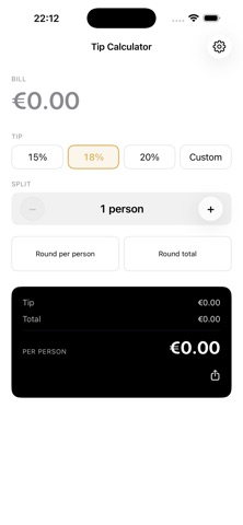 Tip Calculator · Split Bill Screenshot 1 of 3