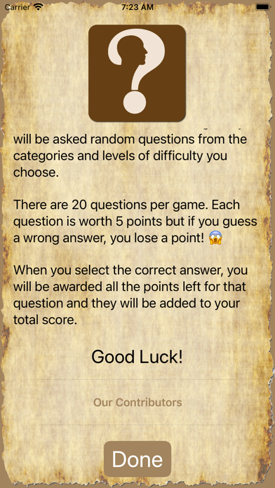 Quark Trivia Screenshot