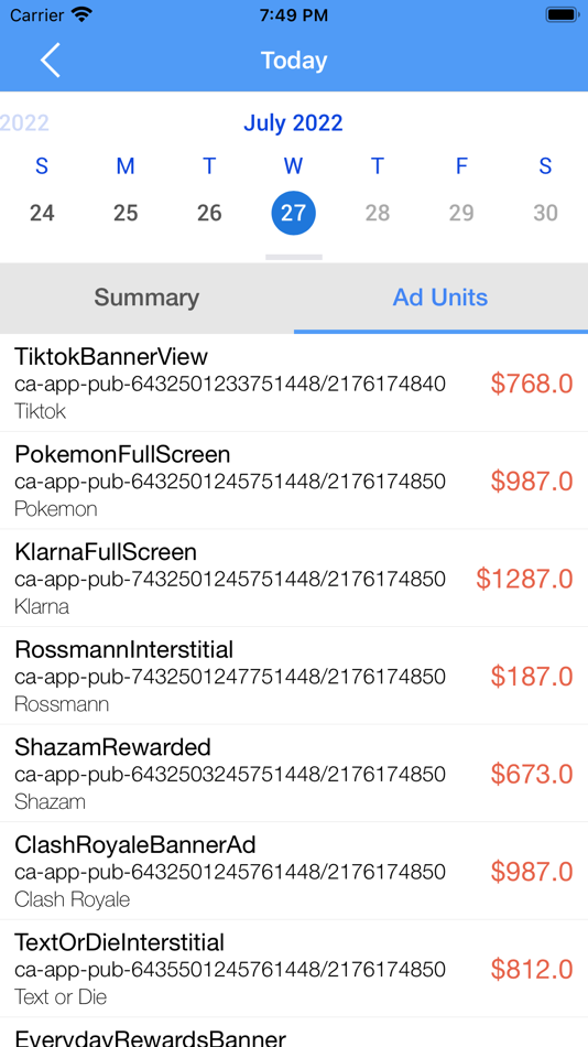 #4. Ads Earnings Tracker Pro (iOS) De: Do Tri