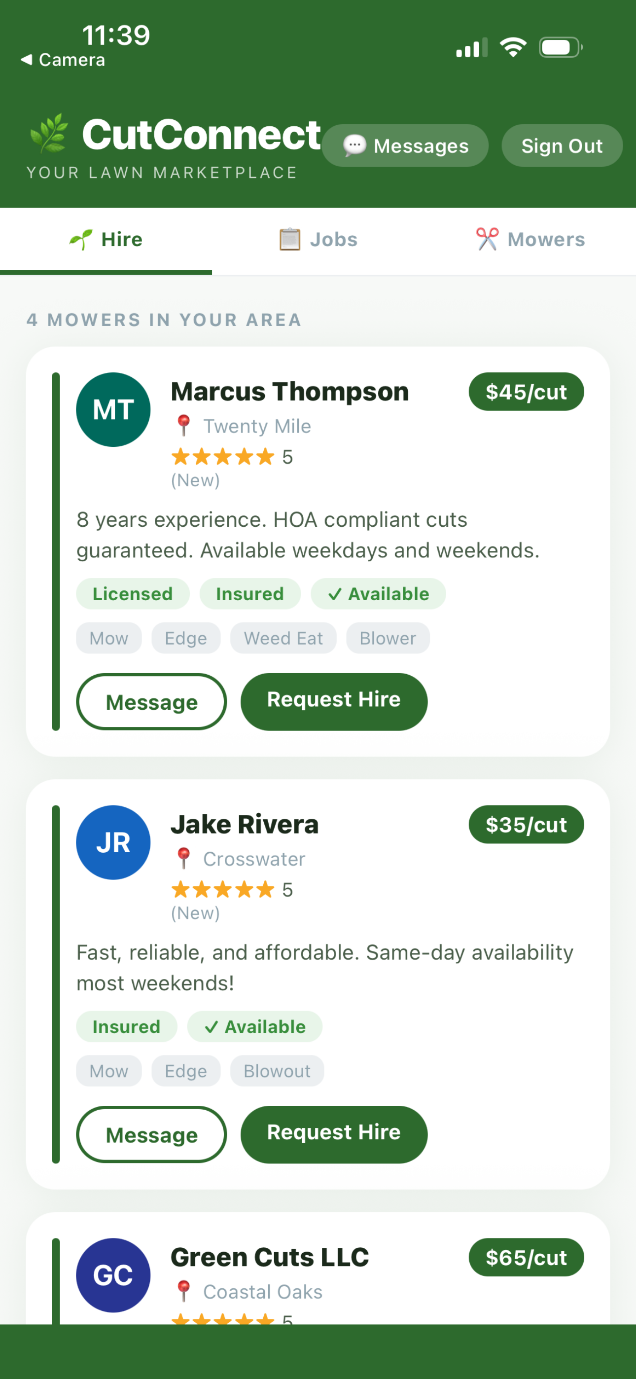 CutConnect - Lawn Marketplace screenshot 6
