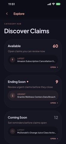 ClaimNow: Track Claims iPhone screenshot