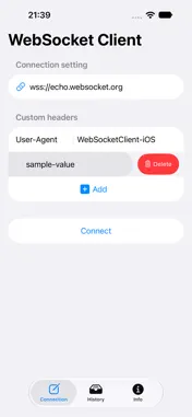 Simple WebSocket Client screenshot 1