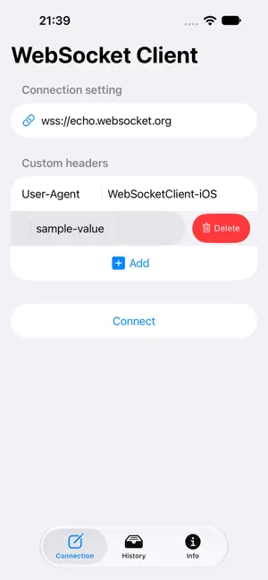 Simple WebSocket Client screenshot 1