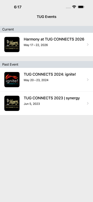 TUG Events Screenshot 1 of 3