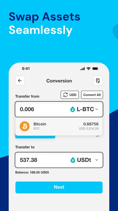 AQUA Wallet Screenshot