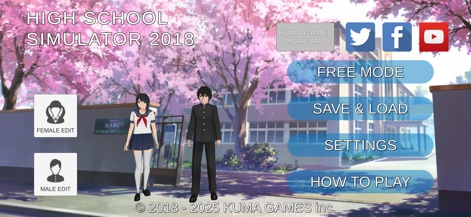High School Simulator 2018 - Main Menu Hub