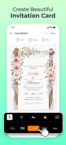 Invitation Maker - Invites4U iPhone screenshot