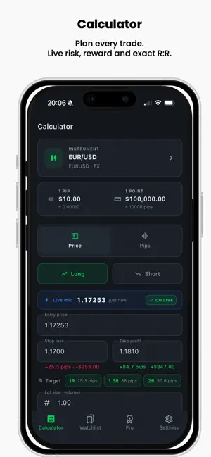 Forex Pip Calc screenshot 1