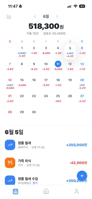 모아몽 가계부 screenshot 1