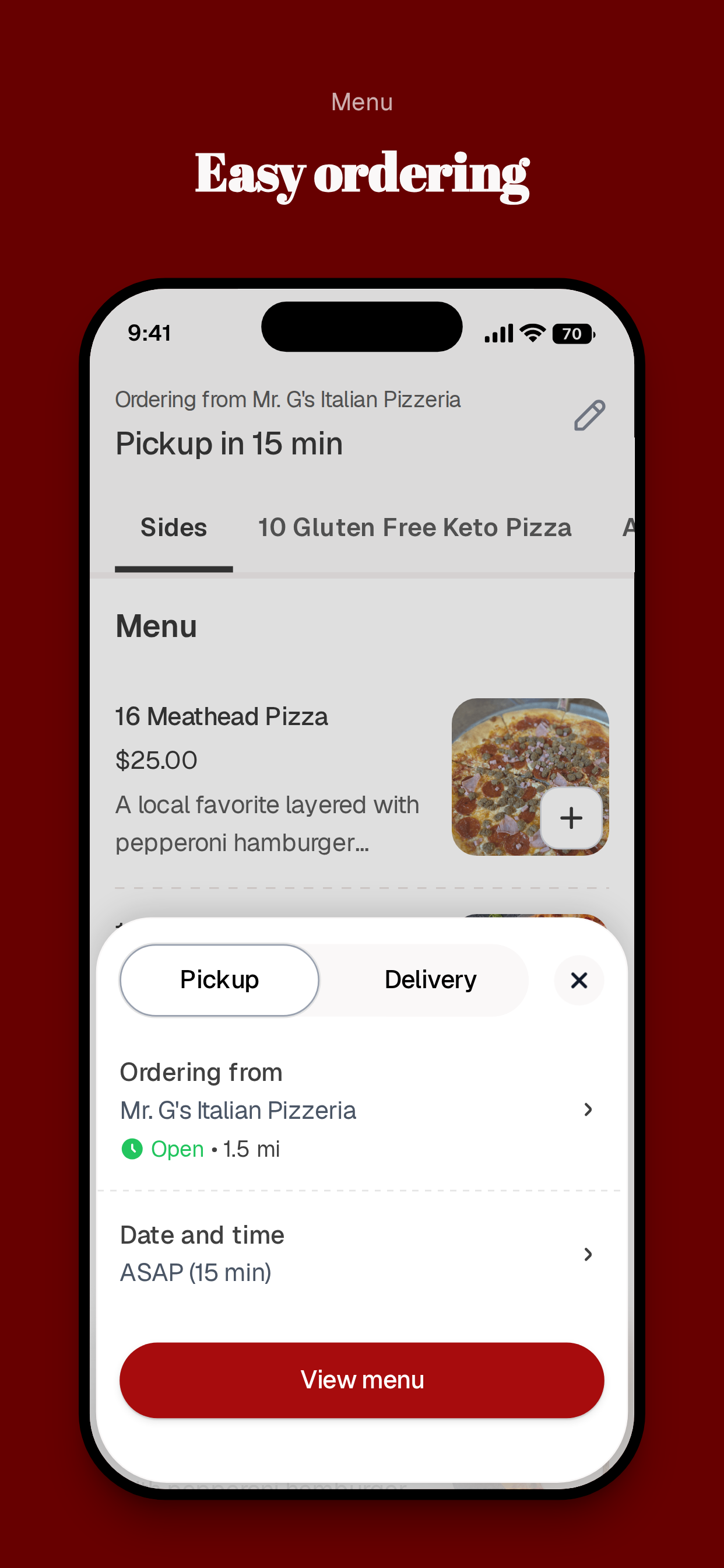Mr. G's Italian Pizzeria screenshot 3