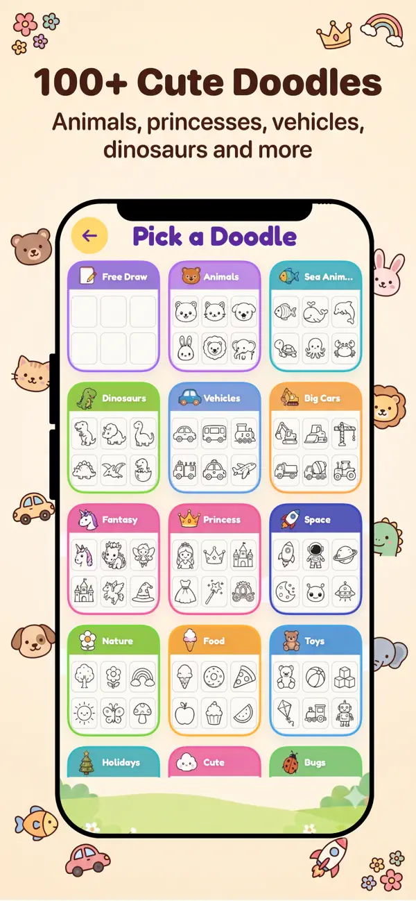 Screenshot #2 pour Toddler Doodle: Draw & Color