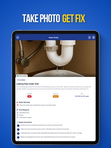 AI Home Repair - DIY Fix Guide iPad screenshot